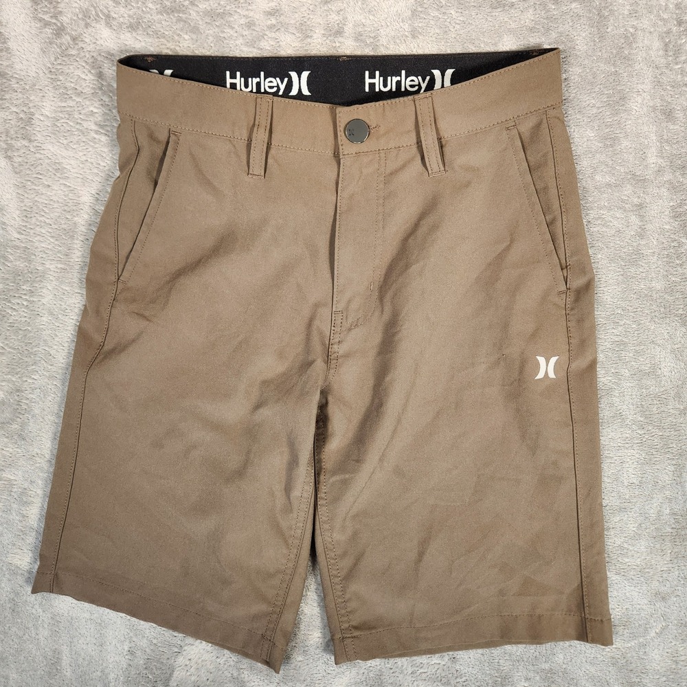Hurley Hybrid Shorts Mens 28 HSP24VMB-11429 Brown Quick Dry Stretch EUC